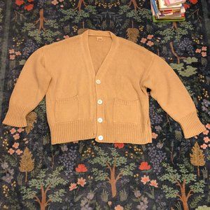 Babaa Cardigan No16 in Cotton, Clay Pot color, one size